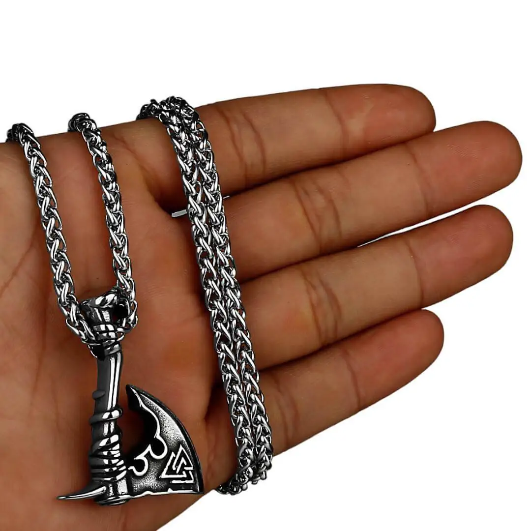 Fat Axe Stainless Steel Necklace Silver