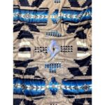 Plush Blanket King Light Grey And Blues