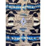 Plush Blanket King Light Grey And Blues