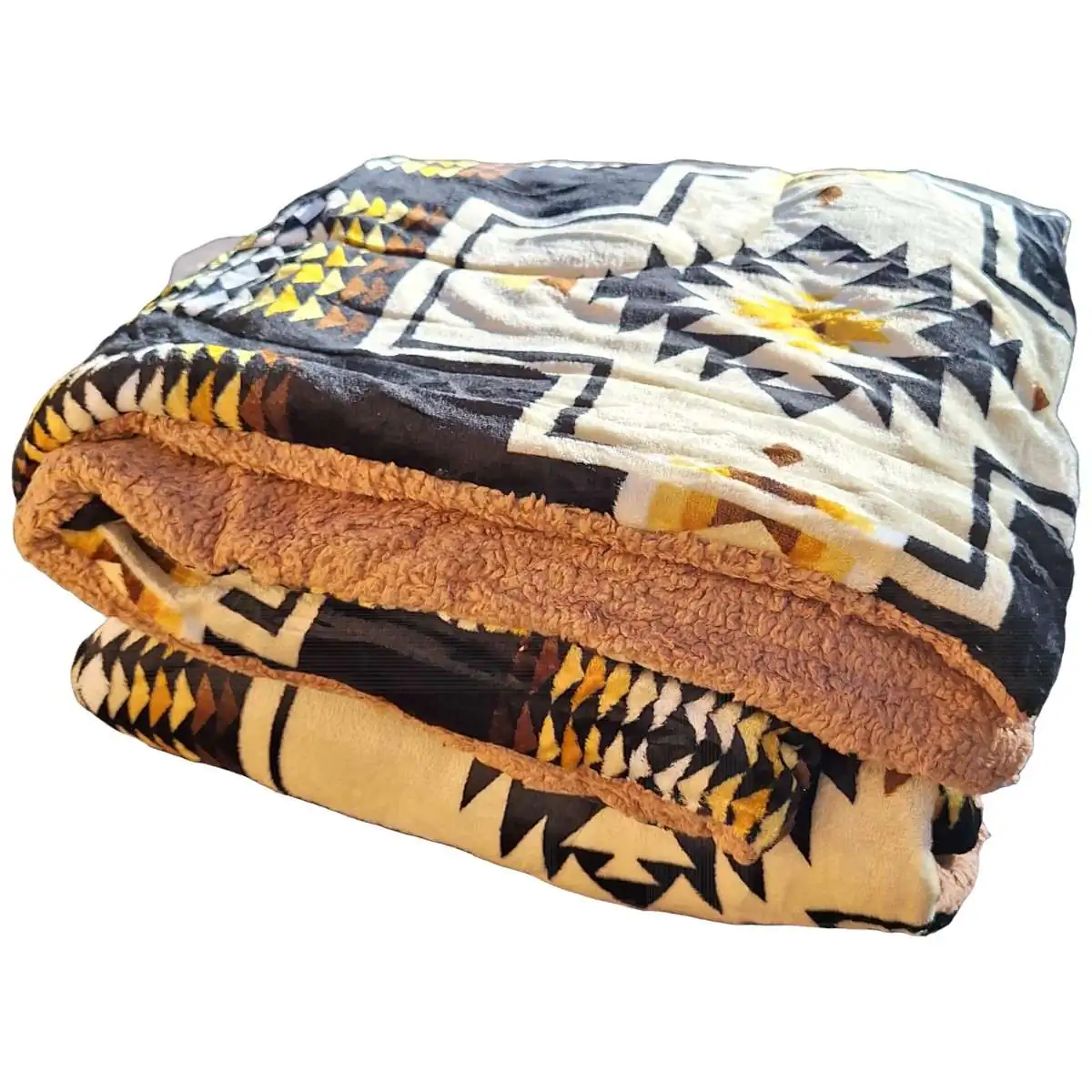 king fleece sherpa black white 2