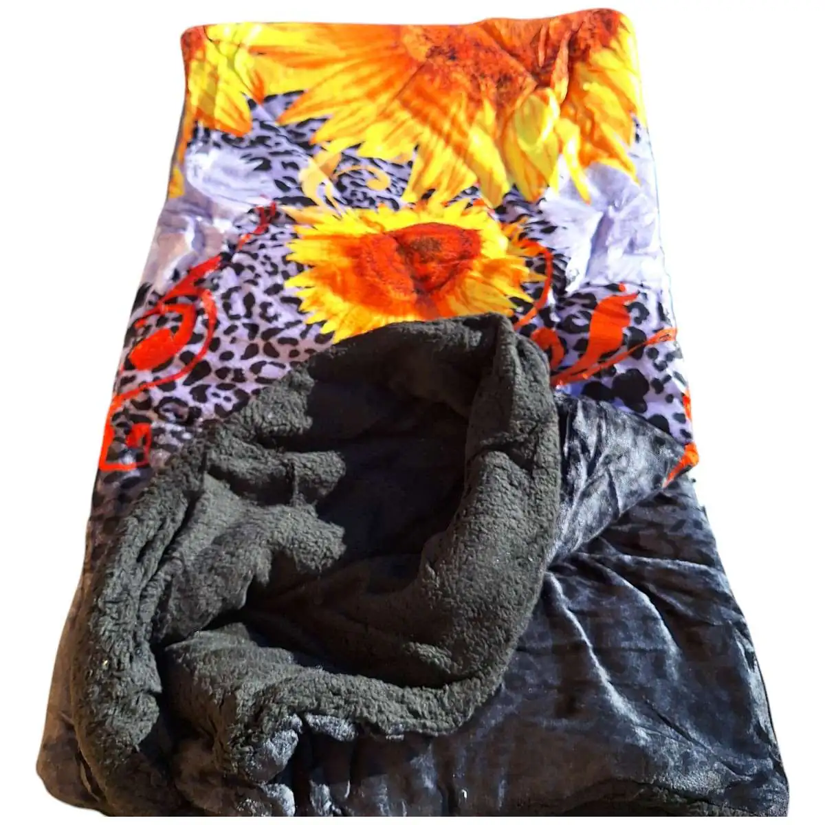 king fleece sherpa sunflower 1