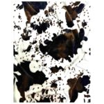 Plush Blanket Black And Brown Cow Print