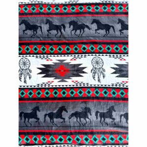 krazy bear blanket grey horse