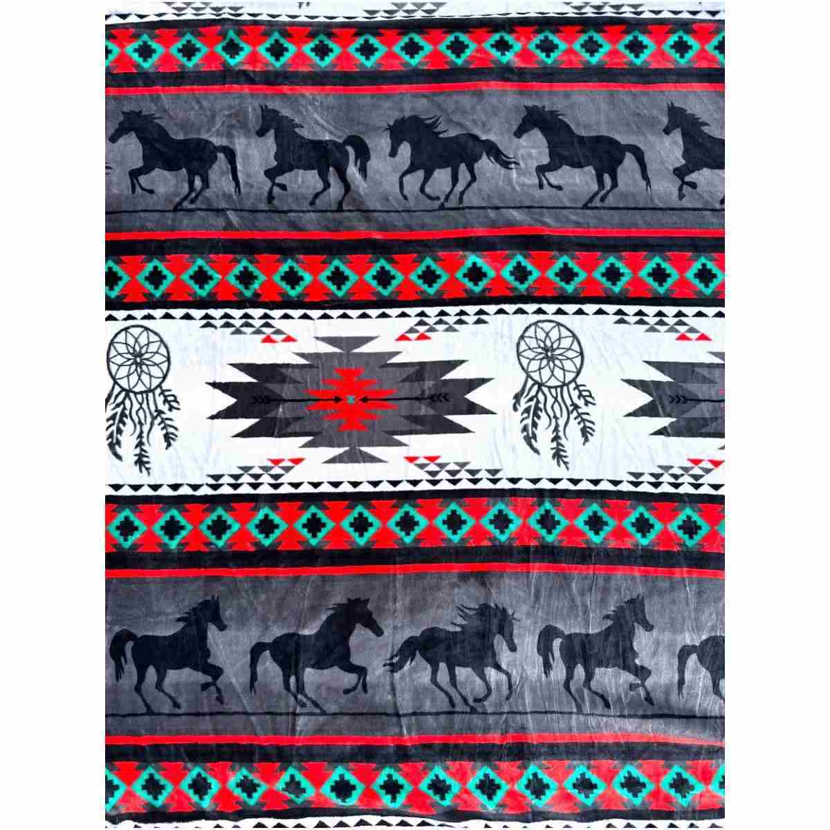 krazy bear blanket grey horse
