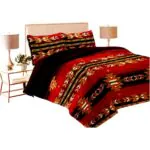 krazy bear blanket sherpa red black