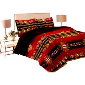 krazy bear blanket sherpa red black