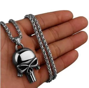 Punisher Stainless Steel Necklace 1 Silver