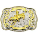 Western Belt Buckle Golden Bull Rider S7B