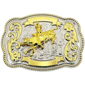 Western Belt Buckle Golden Bull Rider S7B