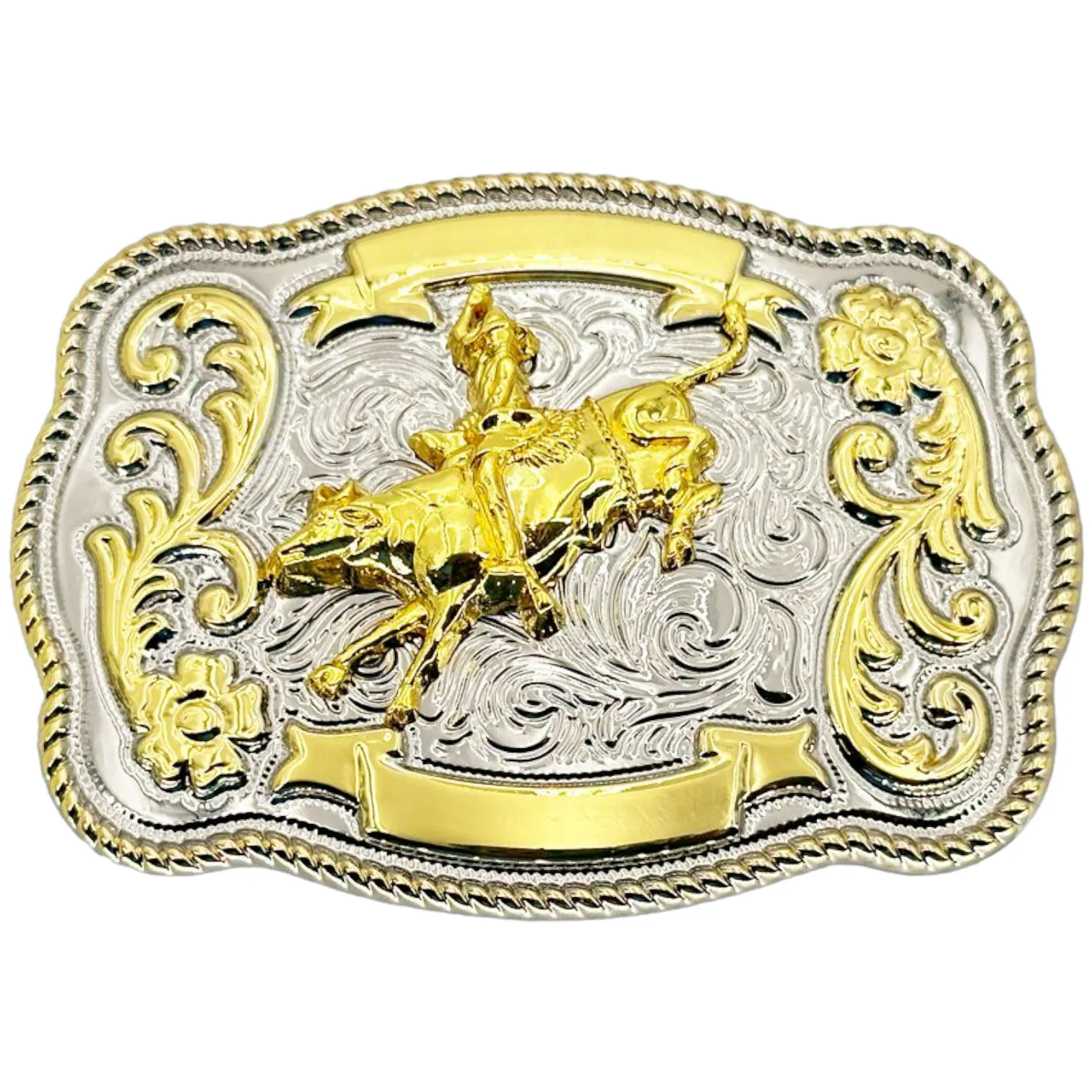 Western Belt Buckle Golden Bull Rider S7B