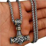 Thor Hammer Stainless Steel Necklace 2 Gold