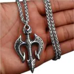 Trident Stainless Steel Necklace 1 Silver