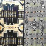 Black Yellow Chakana and Brown Southwest Design - Two Ply Reversible - Plush Fleece BlanketÂ