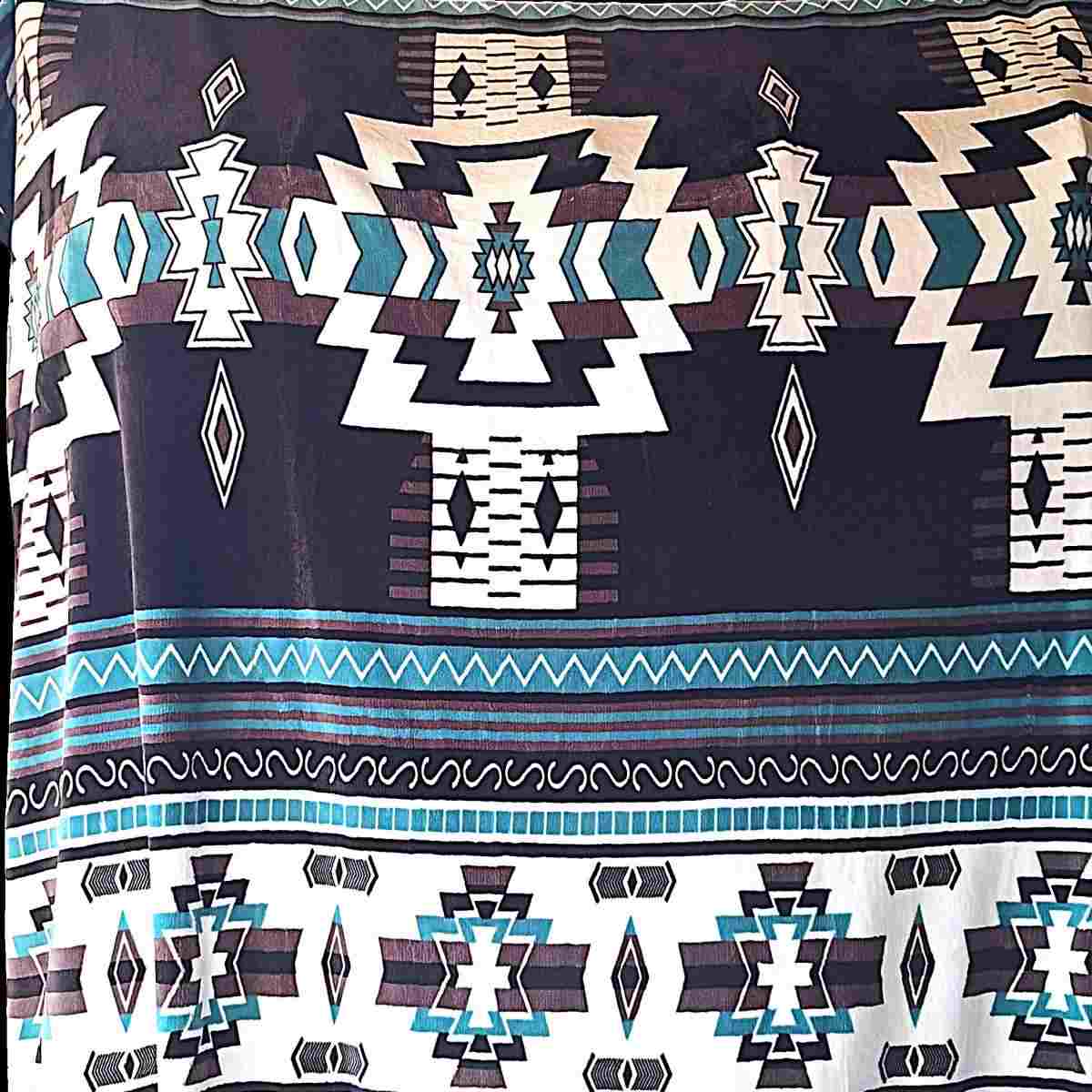 Brown White Green - Plush Fleece Blanket