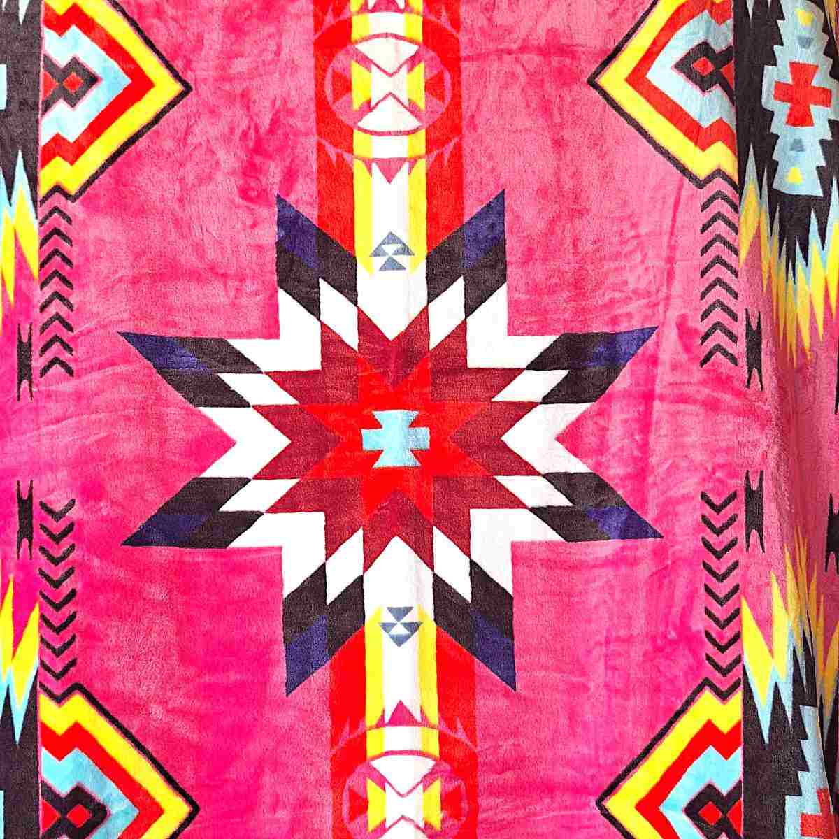 Pink Native Design - Plush Fleece Blanket