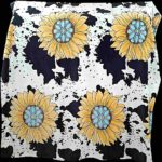 Cow with Sunflower - Plush Fleece Blanket