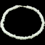 Genuine White Puka Shell Rough Cut Necklace