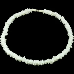 Genuine White Puka Shell Rough Cut Necklace