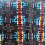 Native Aztec Blanket Black Fire - Plush Fleece Blanket