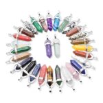Crystal and Stone Point Pendant Necklaces