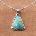 silver pendant with turquoise 133
