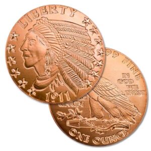 1oz indianhead copper rounds