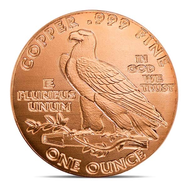 1oz indianhead copper rounds reverse