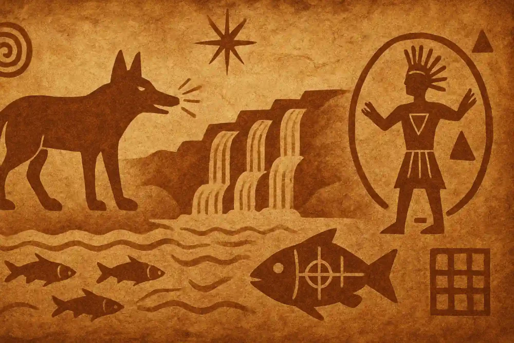 Coyote builds Willamette fails and the Magic Fish Trap