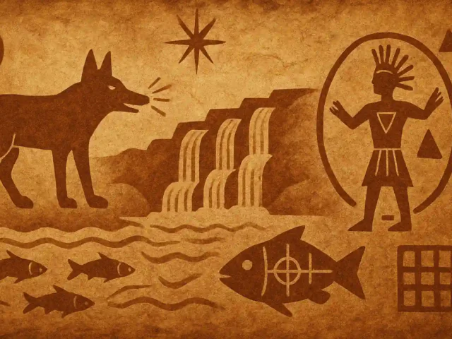 Coyote builds Willamette fails and the Magic Fish Trap