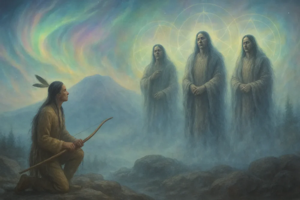 How a hunter visited the Thunder Spirits who dwell in Mount Katahdin