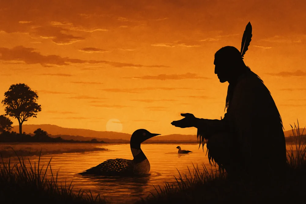 How Glooskap became friendly to the Loons, and made them his messengers
