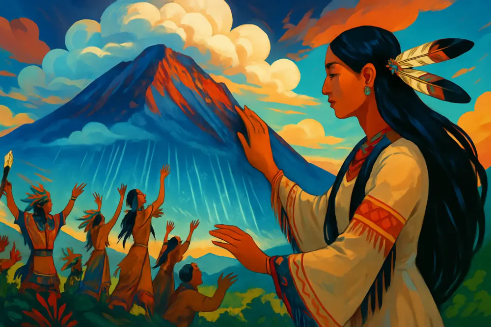 Of the girl who married Mount Katahdin, and how all the Indians brought about their own rain