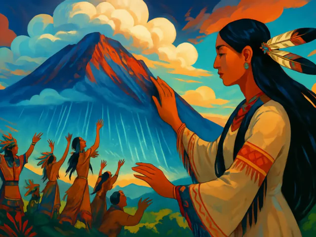 Of the girl who married Mount Katahdin, and how all the Indians brought about their own rain