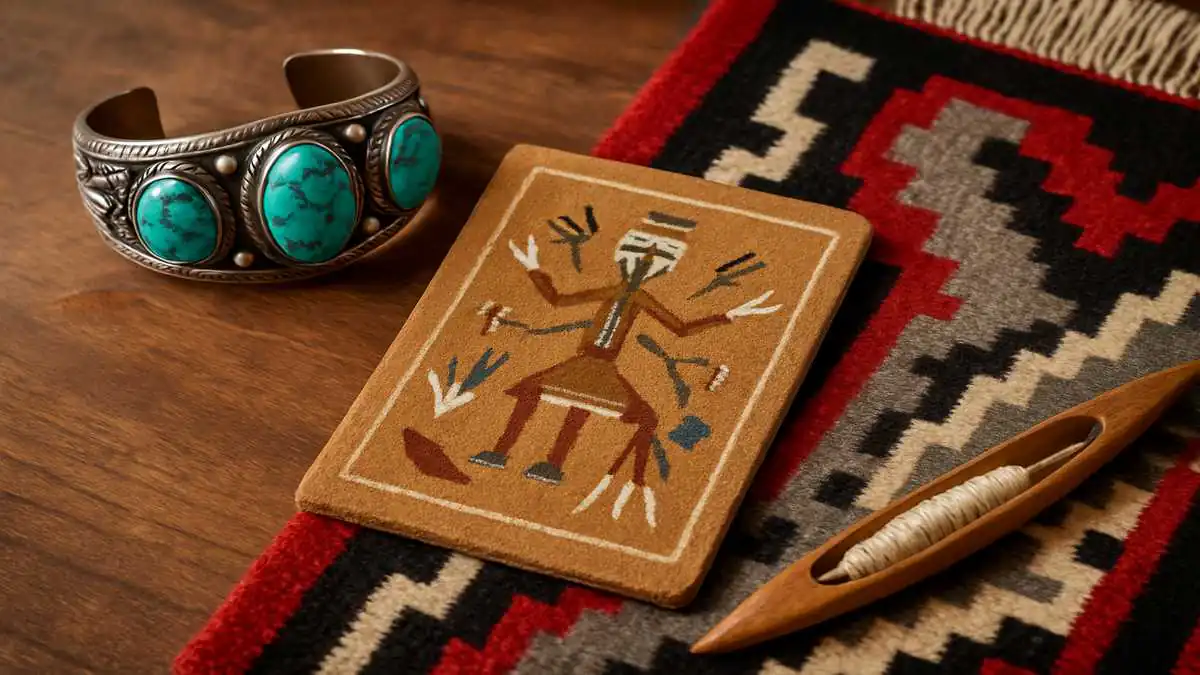 Discover the Timeless Beauty of Navajo Craftsmanship: Unveiling the Art of Silver, Sand, and Loom Traditions