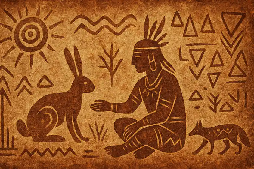 The Young Man who was saved by a Rabbit and a Fox