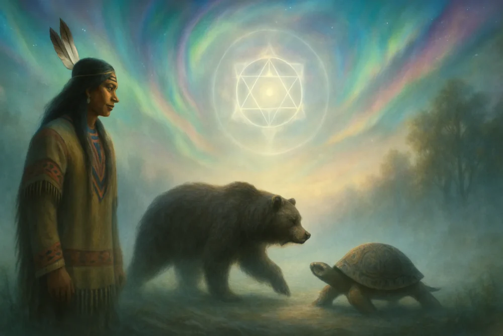 Turtle’s race with Bear – An Iroquois Legend.